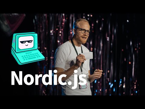 Eric on stage at Nordic.js
